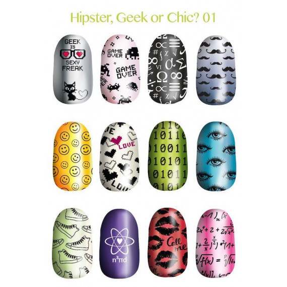 Lina Nail Art Supplies 印花版 - Hipster, Chic or Greek! 01
