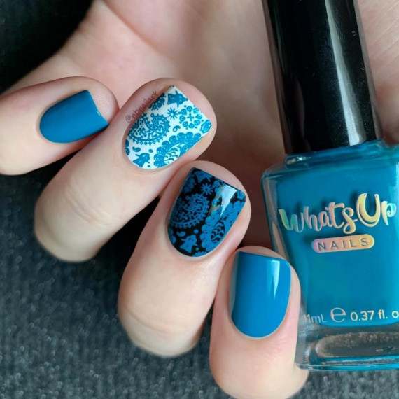 Whats Up Nails - Not A Big Teal 藍綠色印花專用指甲油